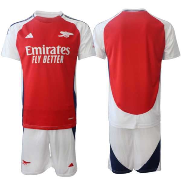 Mens Arsenal F.C Blank 2024 Red Home Soccer Jersey Suit->->Custom Jersey
